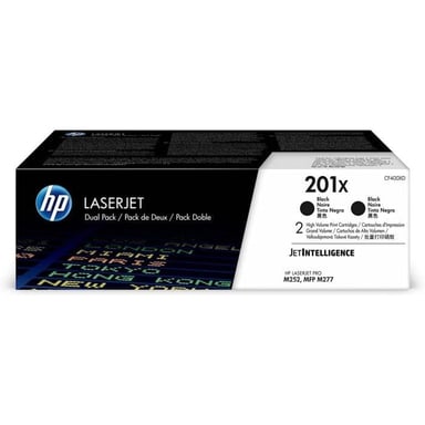 HP 201X 2-PACK HIGH YIELD BLACK ORIG