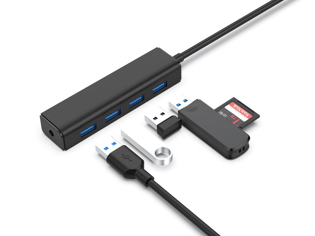 Usb 3 1 Type c vers 4 ports - vue 3