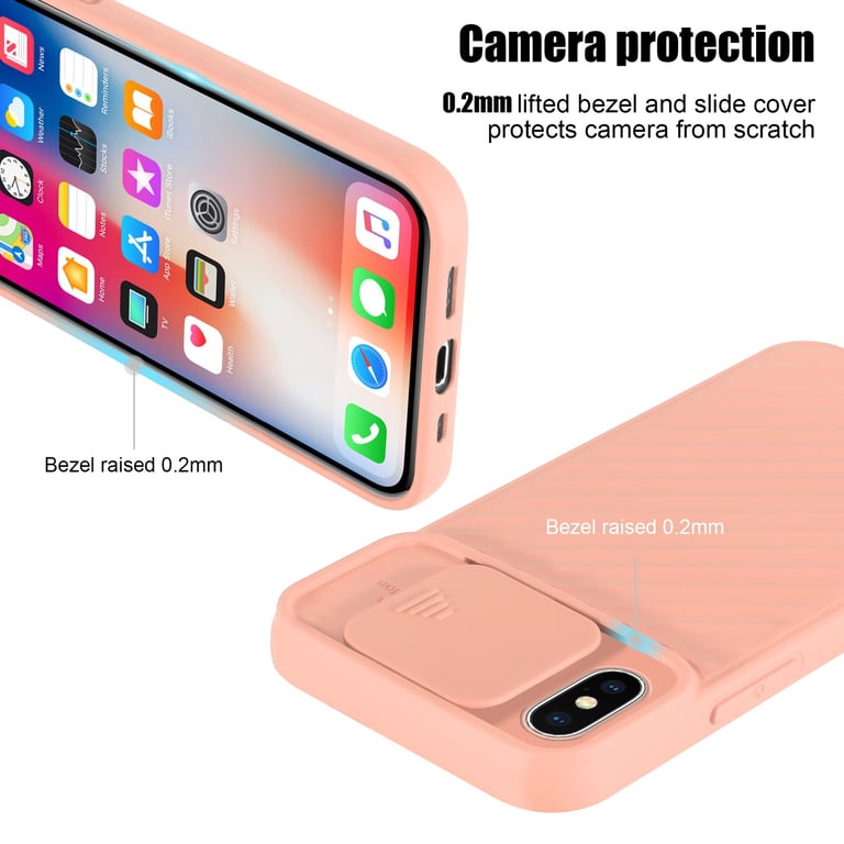 Coque pour Apple iPhone XS MAX en Mat Rose Housse de protection Étui en silicone TPU flexible et avec protection pour appareil photo