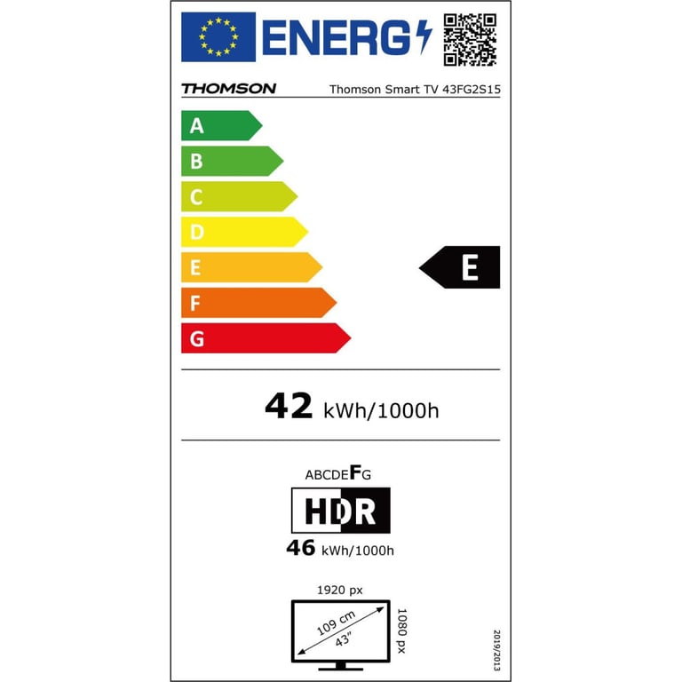 Thomson 43FG2S15 TV LED 43 109 cm Full HD 1920x1080 Google TV 3xHDMI WiFi - vue 4