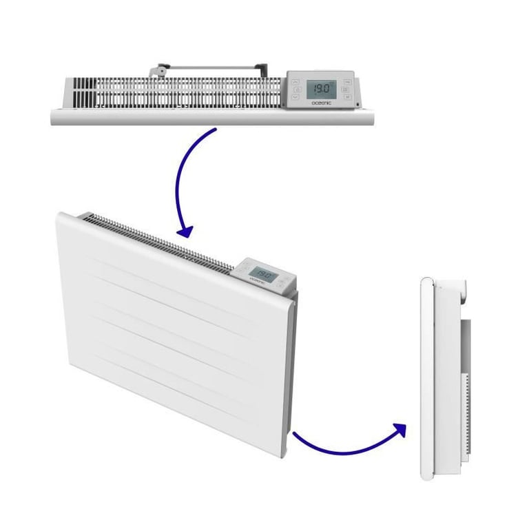 Radiateur électrique fixe à inertie sèche Double cœur de chauffe OCEANIC NF - vue 4