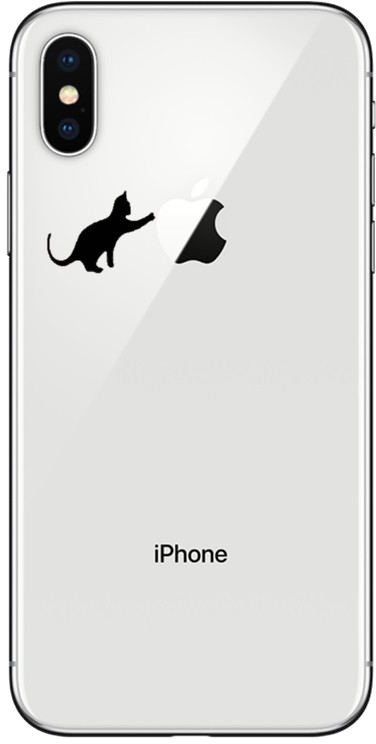 Coque Silicone pour IPHONE 12 Pro Max Chat Fun Cat Noir Joue Pomme Transparente Protection Gel Soupl