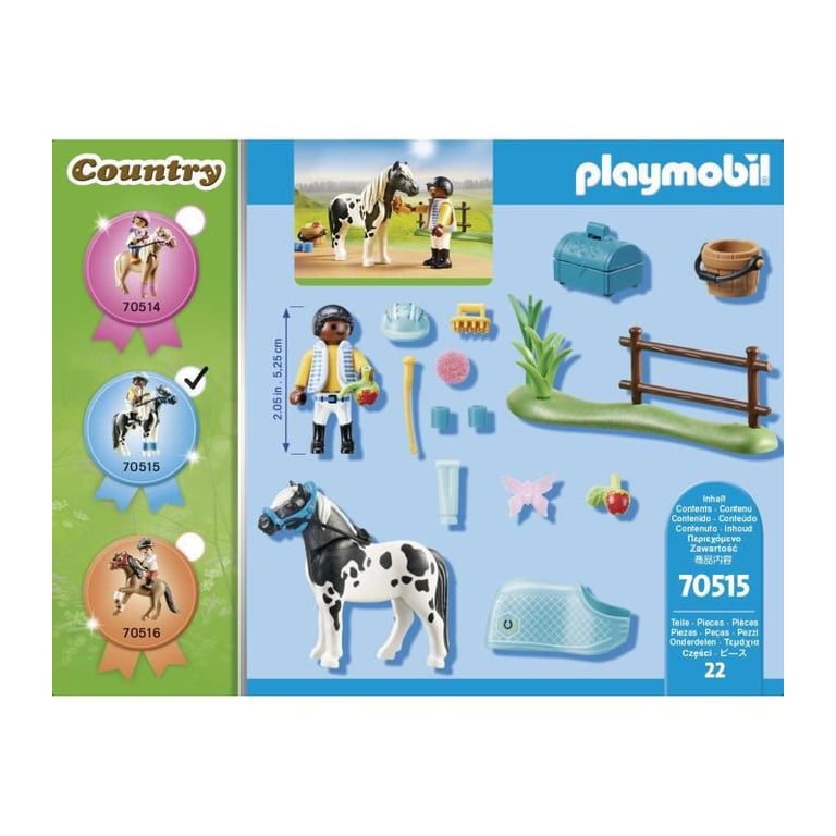 PLAYMOBIL - 70515 - Cavalier  et poney Lewitzer - Neuf