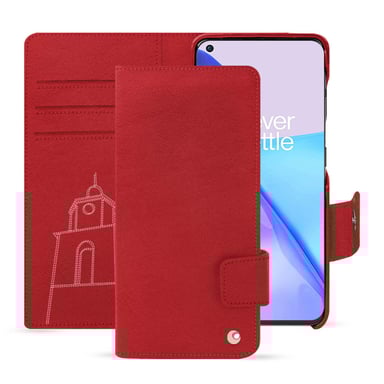 Housse cuir OnePlus 11 -  - Rouge - Cuir lisse premium