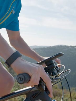 Soporte para smartphone de bicicleta, sistema de montaje universal seguro, ajustable a todos los manillares (18-33 mm) - Negro