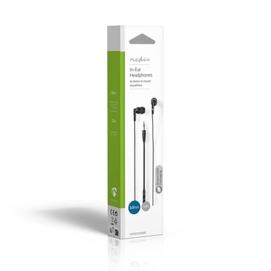 Écouteurs Filaires 3.5 mm avec Contrôle du Volume Noir