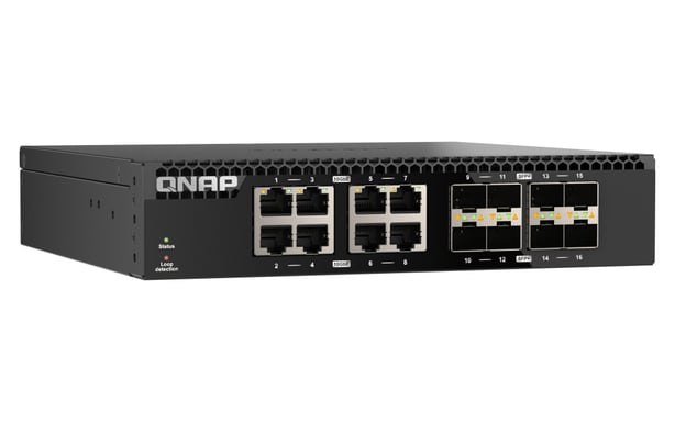 QNAP QSW-3216R-8S8T Switch di rete Ethernet 10G L2 non gestito (100/1000/10000) Nero
