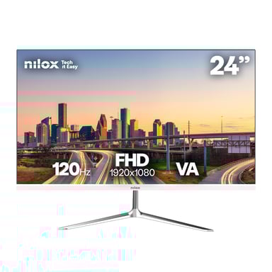 Nilox NXM24FHD1201W écran plat de PC 60,5 cm (23.8'') 1920 x 1080 pixels Full HD LED Blanc