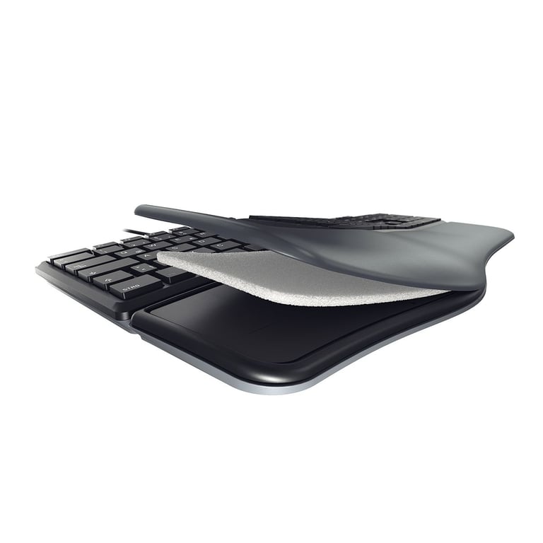 Clavier Ergonomique Cherry KC 4500 ERGO – Filaire, AZERTY, Repose-Poignet - vue 3