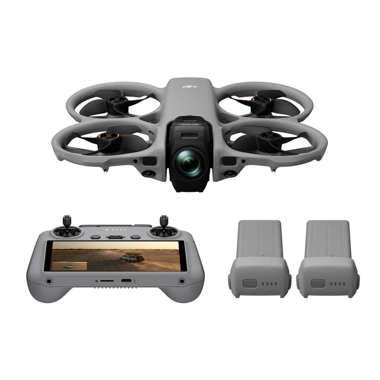 Drone FPV DJI Avata 360 Fly More Combo avec DJI RC 2 Gris, vidéo 8K HDR 60 i/s, photos 120 MP, détection d'obstacles LiDAR - Neuf