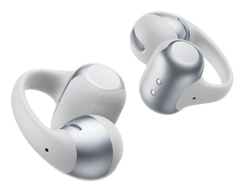 OpenDots 2 - Auriculares inalámbricos de conducción aérea con diseño de anillo, color plata.