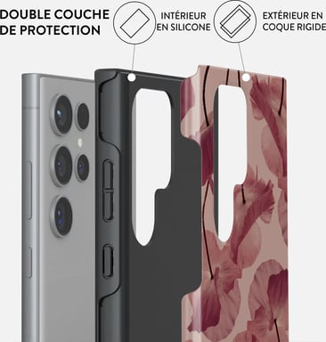Burga Funda para Galaxy S24 Ultra Tough Resistente a los golpes modelo Tender Kiss Rojo