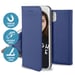 JAYM - Etui Folio Bleu compatible avec [SAMSUNG GALAXY S24 ULTRA] – Fermeture Magnetique – Fonction cinéma Stand – Rangement cartes inclus