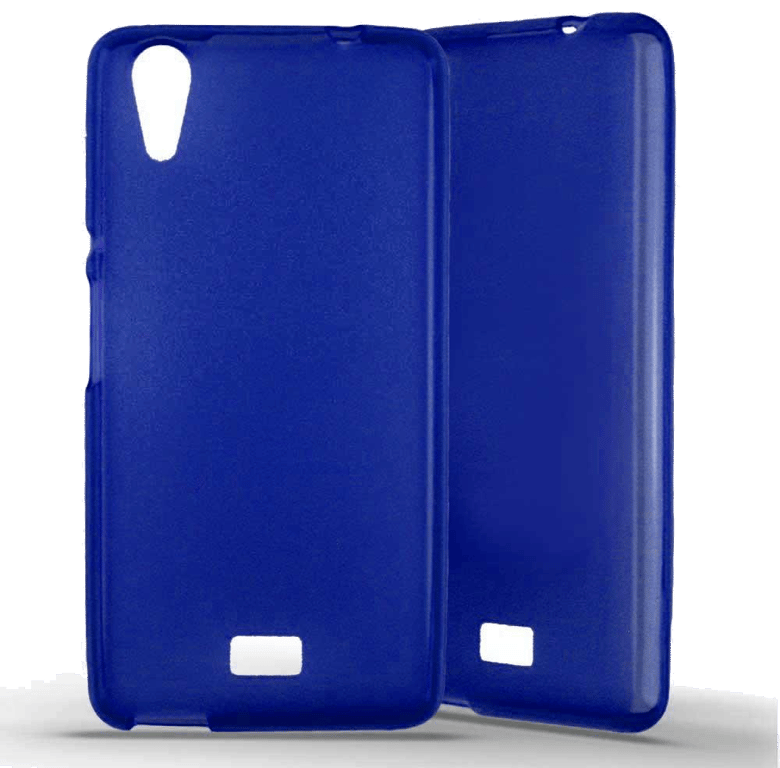 Coque silicone unie compatible Givré Bleu Wiko Rainbow Lite