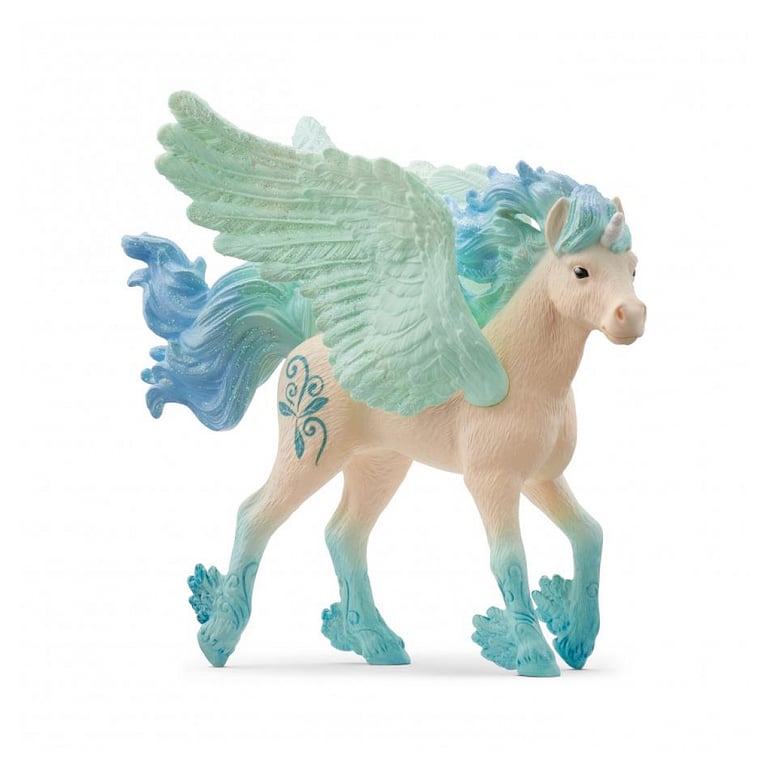 Figurine Licorne Poulain Tempête avec Ailes Neuf