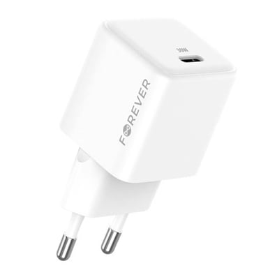 Chargeur Secteur Rapide USB-C 30W Power Delivery GaN Blanc
