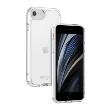 Funda antigolpes híbrida antibacteriana invisible para iPhone 6/6s/7/8/SE 2020/SE 2022, Transparente