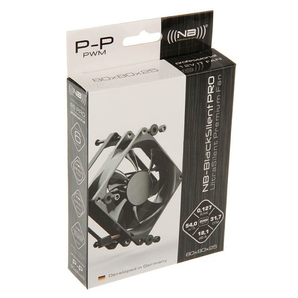Noiseblocker BlackSilentPro P P Boitier PC Ventilateur 8 cm Neuf