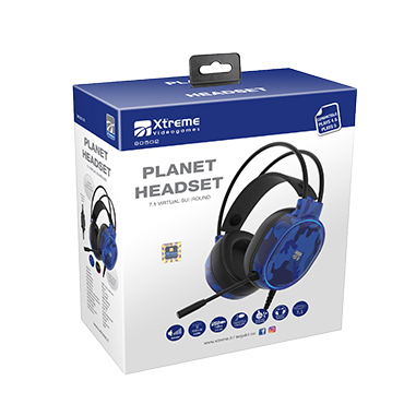 Xtreme 90502 écouteur/casque Écouteurs Avec fil Arceau Jouer USB Type-A Noir, Bleu