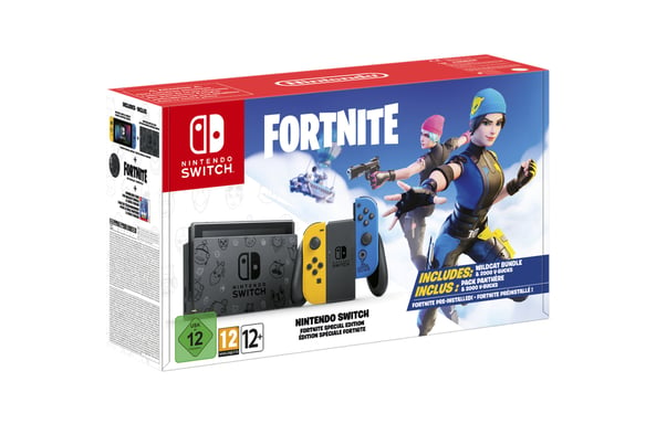 Switch Ed. Fortnite & Pack panthère & 2000 V-Bucks - Console de jeux  portables 32 Go, Écran tactile - Nintendo