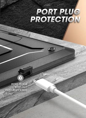 Supcase Unicorn Beetle PRO SUP-2020TABS6-LITE-10.4-UBPRO-SP-BLACK funda para tablet 26,4 cm (10.4'') Negro