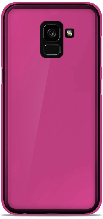 Coque silicone unie compatible Givré Rose Samsung Galaxy A8 2018