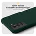 Funda de silicona Moozy Minimalist Series para Samsung S21, Samsung S21 5G, Midnight Green - Acabado mate fino y flexible en TPU