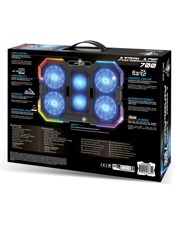 Spirit of Gamer SOG VE700RGB système de refroidissement pour ordinateurs portables 25 4 cm 10 Neuf - vue 2