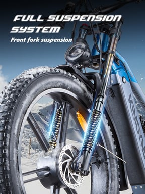 Bicicletta elettrica KIMDYMA K03 a doppio motore, sospensioni complete, batteria 48V 20Ah - gialla