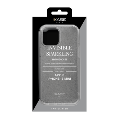 Carcasa híbrida brillante invisible para Apple iPhone 13 mini, Transparente