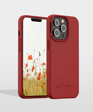 Funda Biodegradable Roja para iPhone 13 Pro Just Green