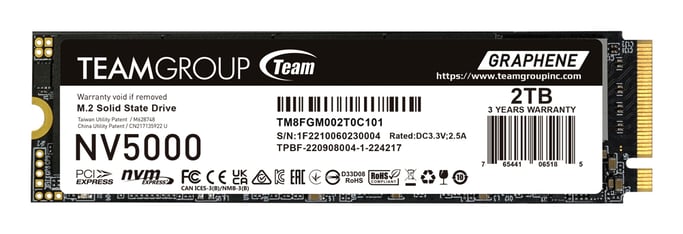 Team Group NV5000 2 TB M.2 PCI Express 4.0 NVMe 3D NAND