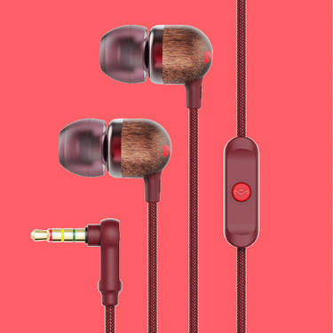 The House Of Marley Smile Jamaica Casque Avec fil Ecouteurs Appels/Musique Rouge, Bois - Neuf Rouge - vue 2