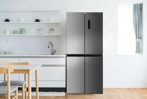 Schneider SCMD362HNF-XD - Réfrigérateur Multiportes 362L Inox