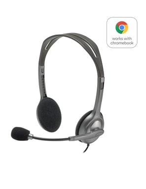 Logitech H111 Casque Avec fil Arceau Bureau/Centre d'appels Gris