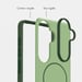 imoshion Coque arrière Color avec Thin MagSafe Ring pour Samsung Galaxy S25 - Vert foncé