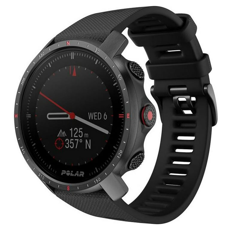 Polar Grit X Pro Dlc Montre De Sport Avec Bracelet Fkm Fluoroélastomère Taille Du Bracelet : / Affichage 1.2 Bluetooth 47 G - vue 3