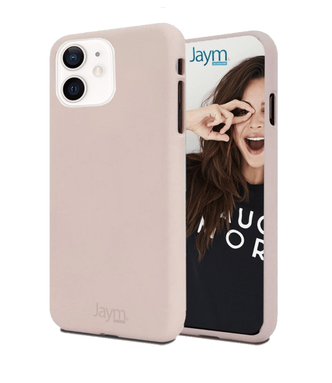 JAYM - Coque Silicone Soft Feeling Rose Sable pour Apple iPhone 12 / 12 Pro (6.1) ? Finition Silicon