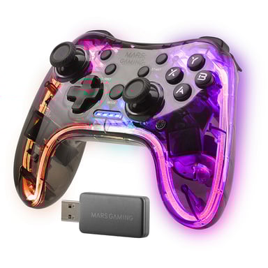 Mars Gaming MGP-24 Noir, Transparent RF Manette de jeu Android, MAC, PC, PlayStation 4, Playstation 3, Xbox 360