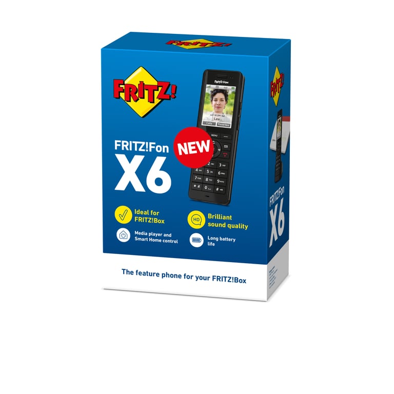 FRITZ!Fon X6 INT Telefono DECT Identificatore di chiamata Nero - vue 3