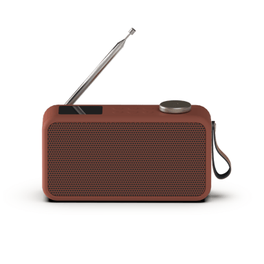 KREAFUNK aTUNE 2 Radio DAB+ Bluetooth – Réveil, enceinte 15W, son stéréo, radio numérique, design premium, multifonction  -Terracotta
