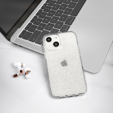 Guscio ibrido invisibile scintillante GEN 2.0 per Apple iPhone 14, trasparente