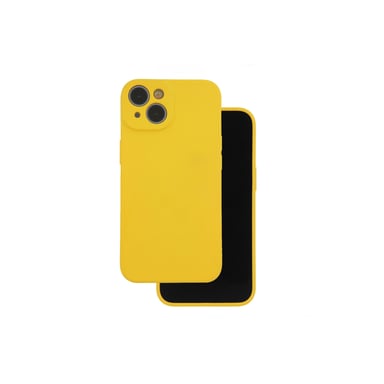 JAYM - Custodia in silicone giallo per [ APPLE IPHONE 14 ] - 100% silicone e microfibra - rinforzata e ultra morbida