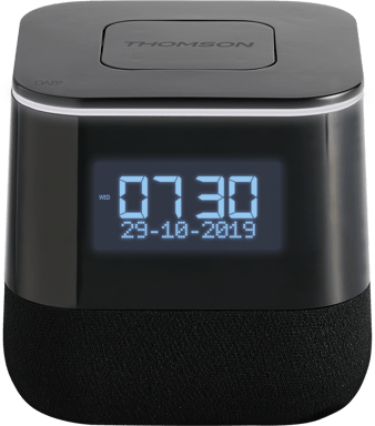 Radio Despertador Pantalla Digital Doble Alarma CR80 FM Negro Thomson
