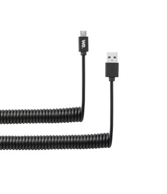 WE 2m Cavo micro USB intrecciato reversibile - Connettore ultra resistente - Ricarica rapida per Samsung Huawei Nexus Sony - Nero