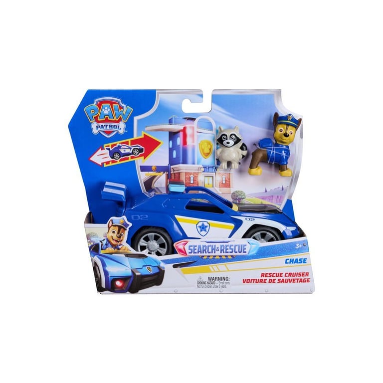Véhicule et figurine Pat' Patrouille Chase Search & Rescue Spin Master bleu - Neuf
