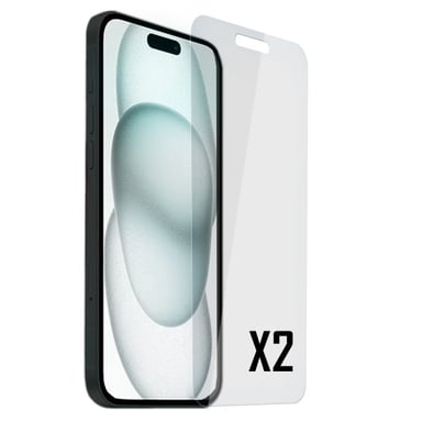 Akashi ALTVTI15PL2TG écran et protection arrière de téléphones portables Protection d'écran transparent Apple 2 pièce(s)