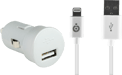 Caricabatterie auto USB A 2.4A FastCharge + cavo USB A/Lightning
