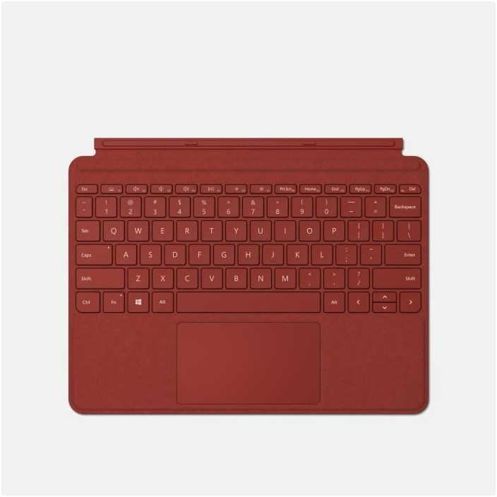 MICROSOFT Type Cover Surface Go 2 - Clavier AZERTY - Rouge Coquelicot