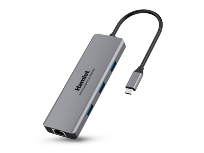 Hamlet HDKC-PD200 station d'accueil Avec fil USB 3.2 Gen 1 (3.1 Gen 1) Type-C Gris